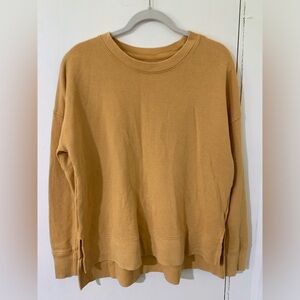 Mustard Yellow Time And Tru Crew Neck Sweatshirt